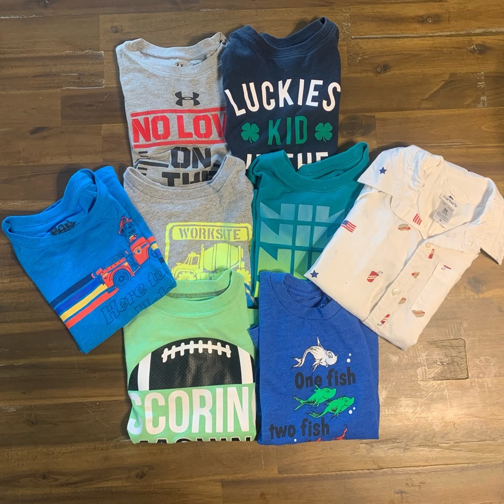 EIGHT (8) 3T Boys Short Sleeve Bundle